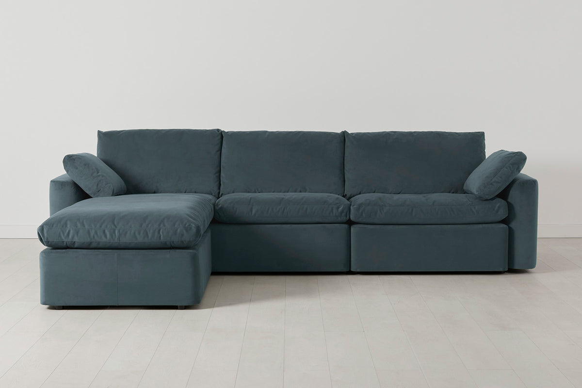 Model 13 4-Seater Left Chaise Sofa, Petrol