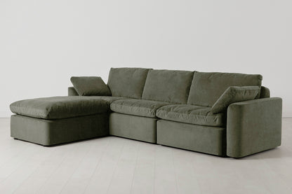Model 13 4-Seater Left Chaise Sofa, Pine