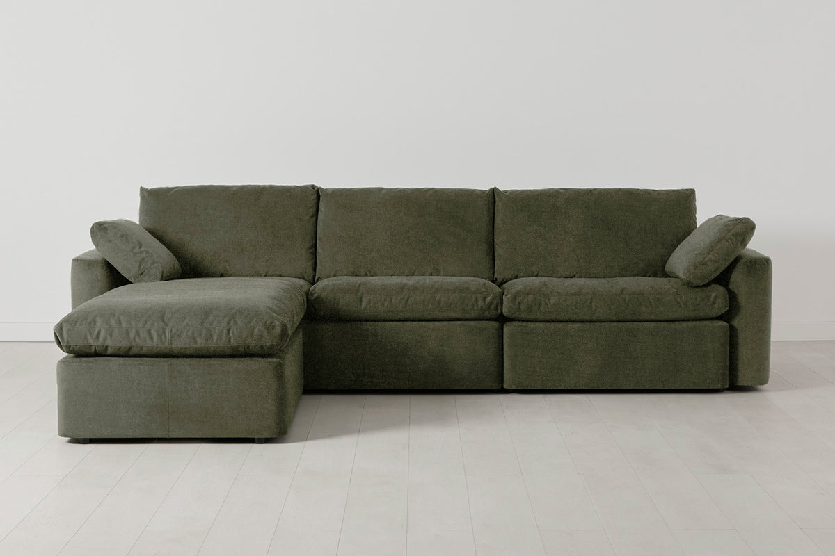 Model 13 4-Seater Left Chaise Sofa, Pine