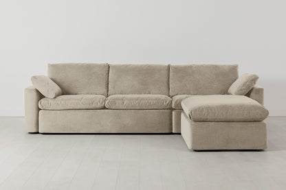 Model 13 4-Seater Sofa with Ottoman, Flax