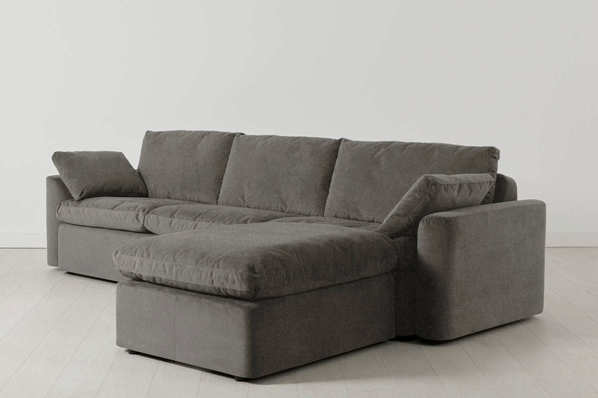 Model 13 4-Seater Sofa with Ottoman, Mink