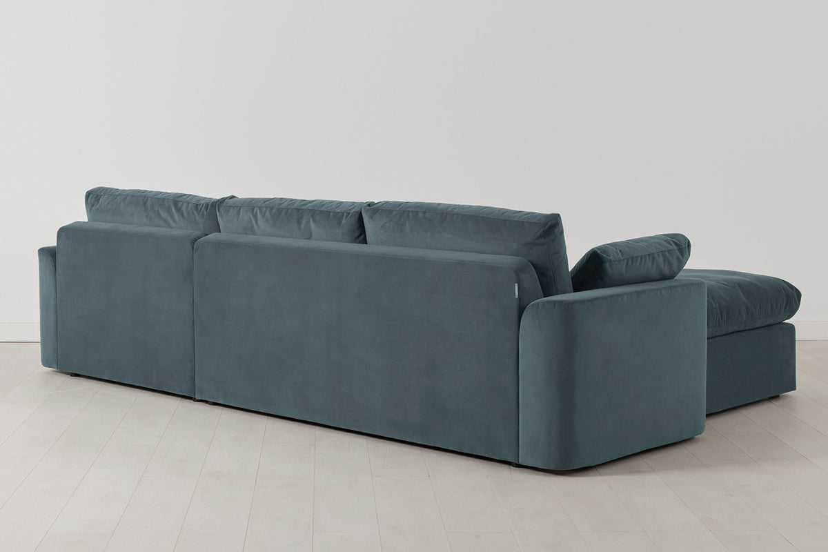 Model 13 4-Seater Sofa with Ottoman, Petrol