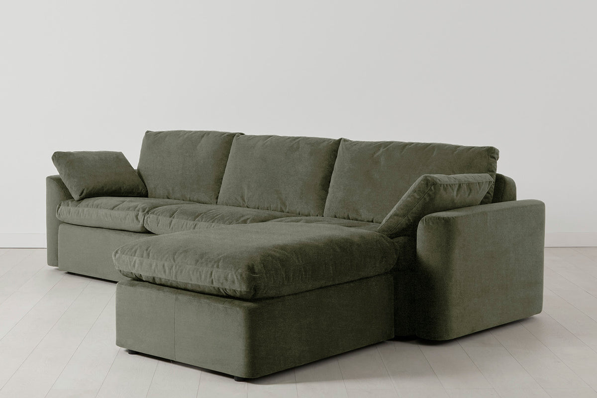 Model 13 4-Seater Sofa with Ottoman, Pine