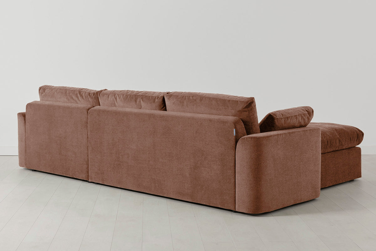 Model 13 4-Seater Sofa with Ottoman, Russet