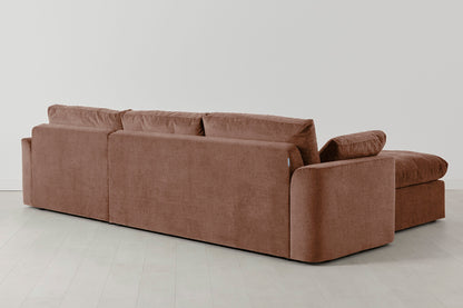 Model 13 4-Seater Sofa with Ottoman, Russet
