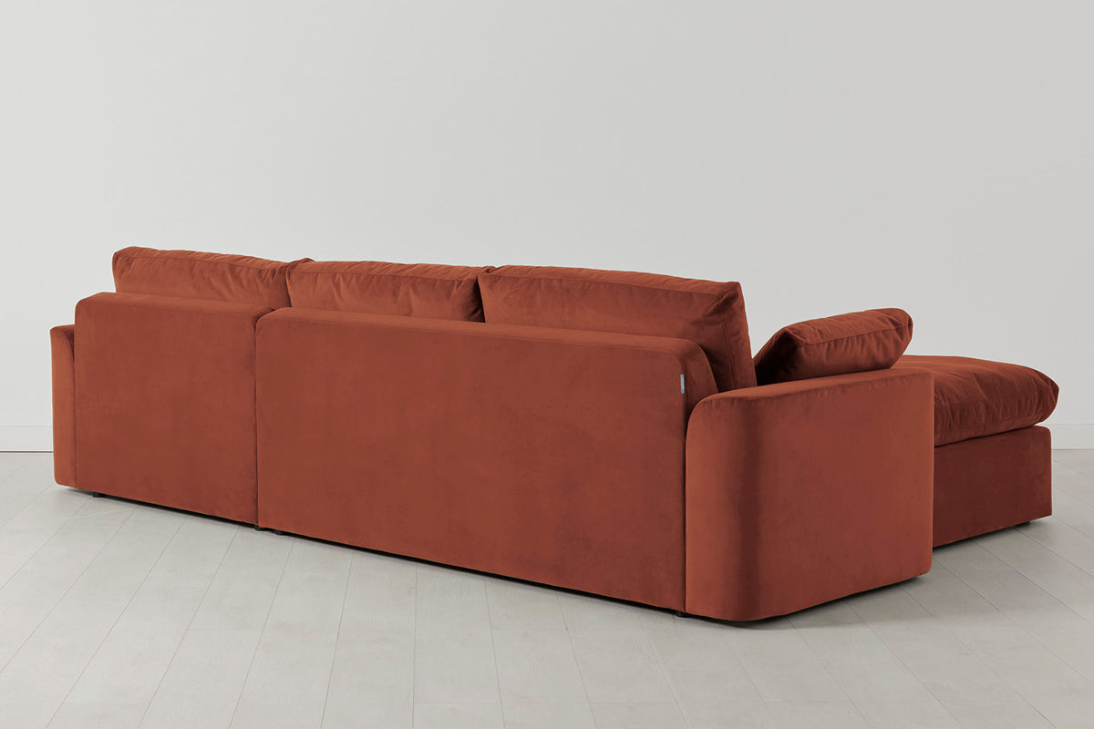 Model 13 4-Seater Sofa with Ottoman, Brick