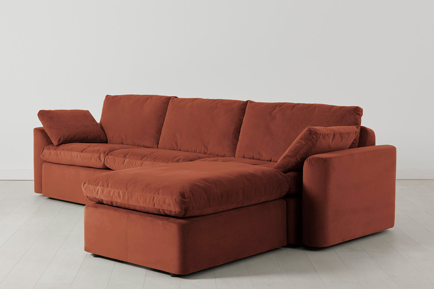 Model 13 4-Seater Sofa with Ottoman, Brick