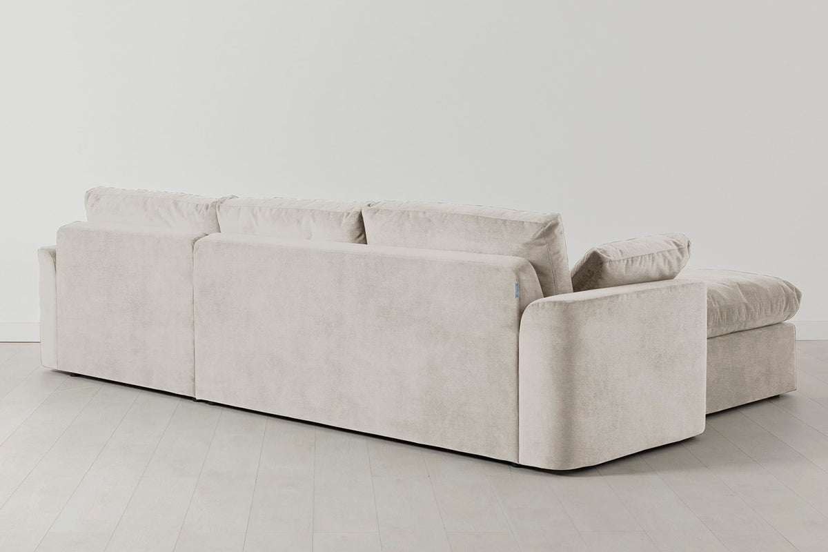 Model 13 4-Seater Sofa with Ottoman, Chalk