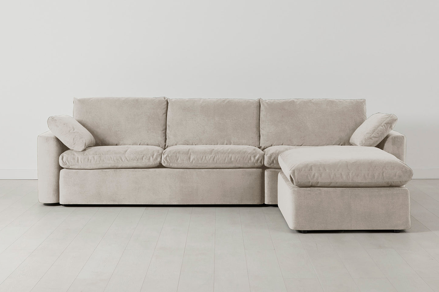 Model 13 4-Seater Sofa with Ottoman, Chalk