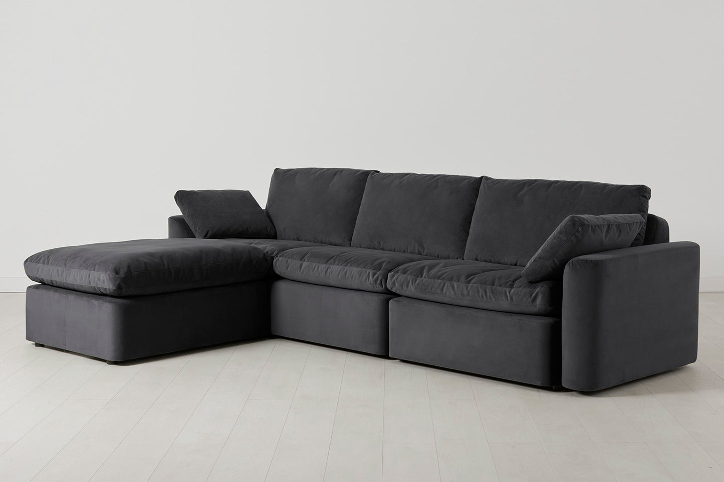 Model 13 4-Seater Left Chaise Sofa, Charcoal