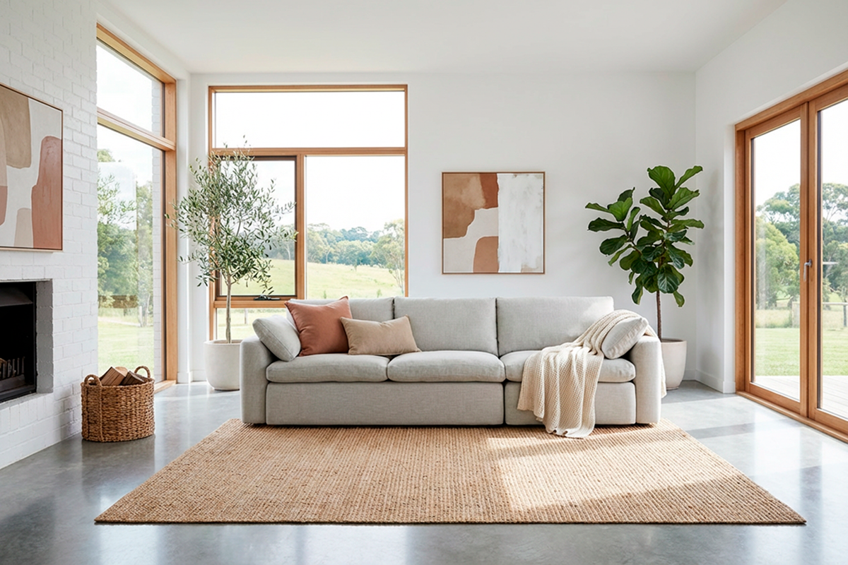Model 13 4-Seater Sofa, Parchment