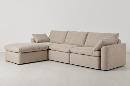 Model 13 4-Seater Left Chaise Sofa, Pumice