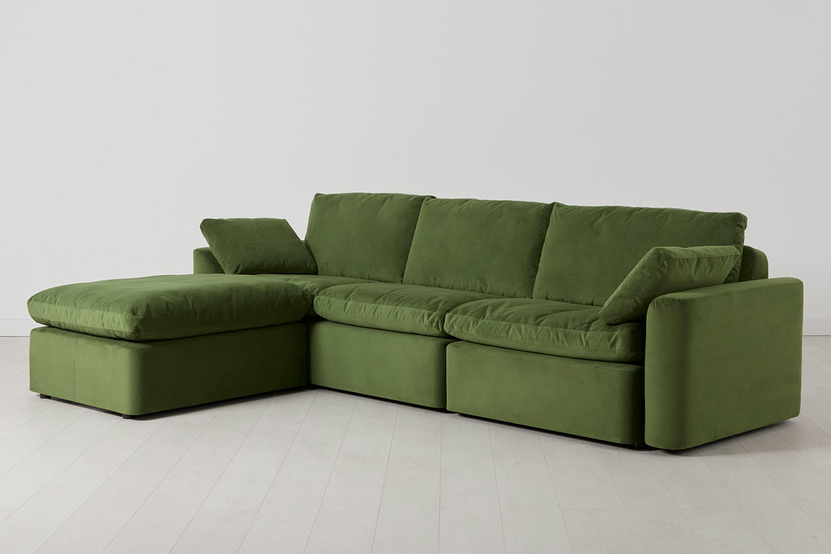 Model 13 4-Seater Left Chaise Sofa, Vine