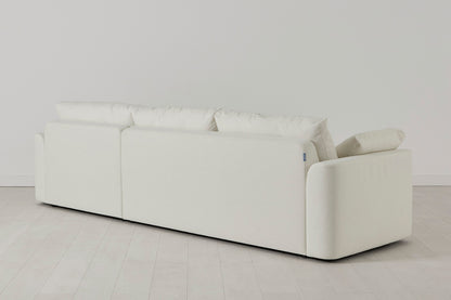 Model 13 4-Seater Left Chaise Sofa, White