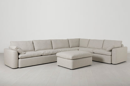 Model 13 Large Corner Sofa with Ottoman, Parchment