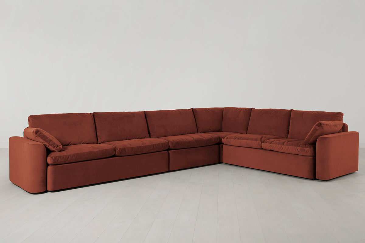 Model 13 Large Corner Sofa, Brick