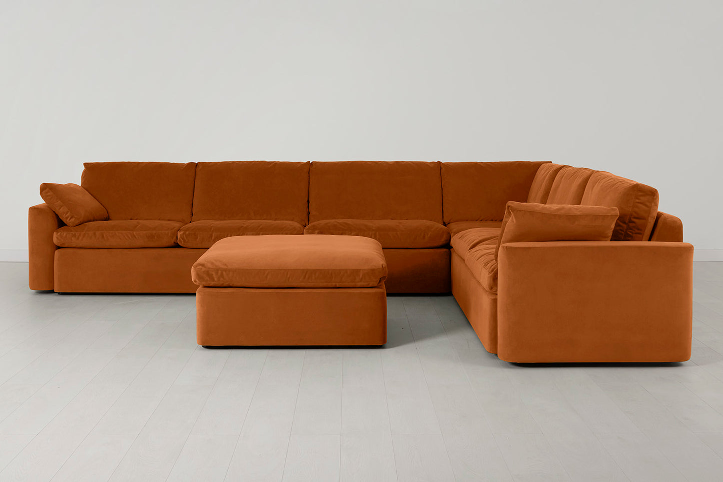 Model 13 Large Corner Sofa with Ottoman, Bronze