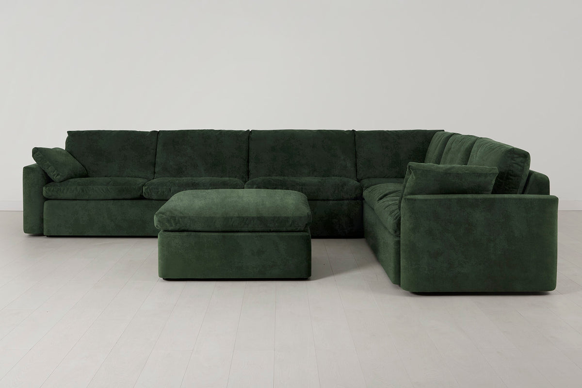 Model 13 Large Corner Sofa with Ottoman, Conifer