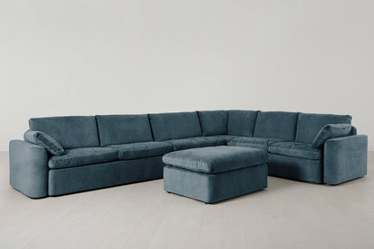 Model 13 Large Corner Sofa with Ottoman, Hydro