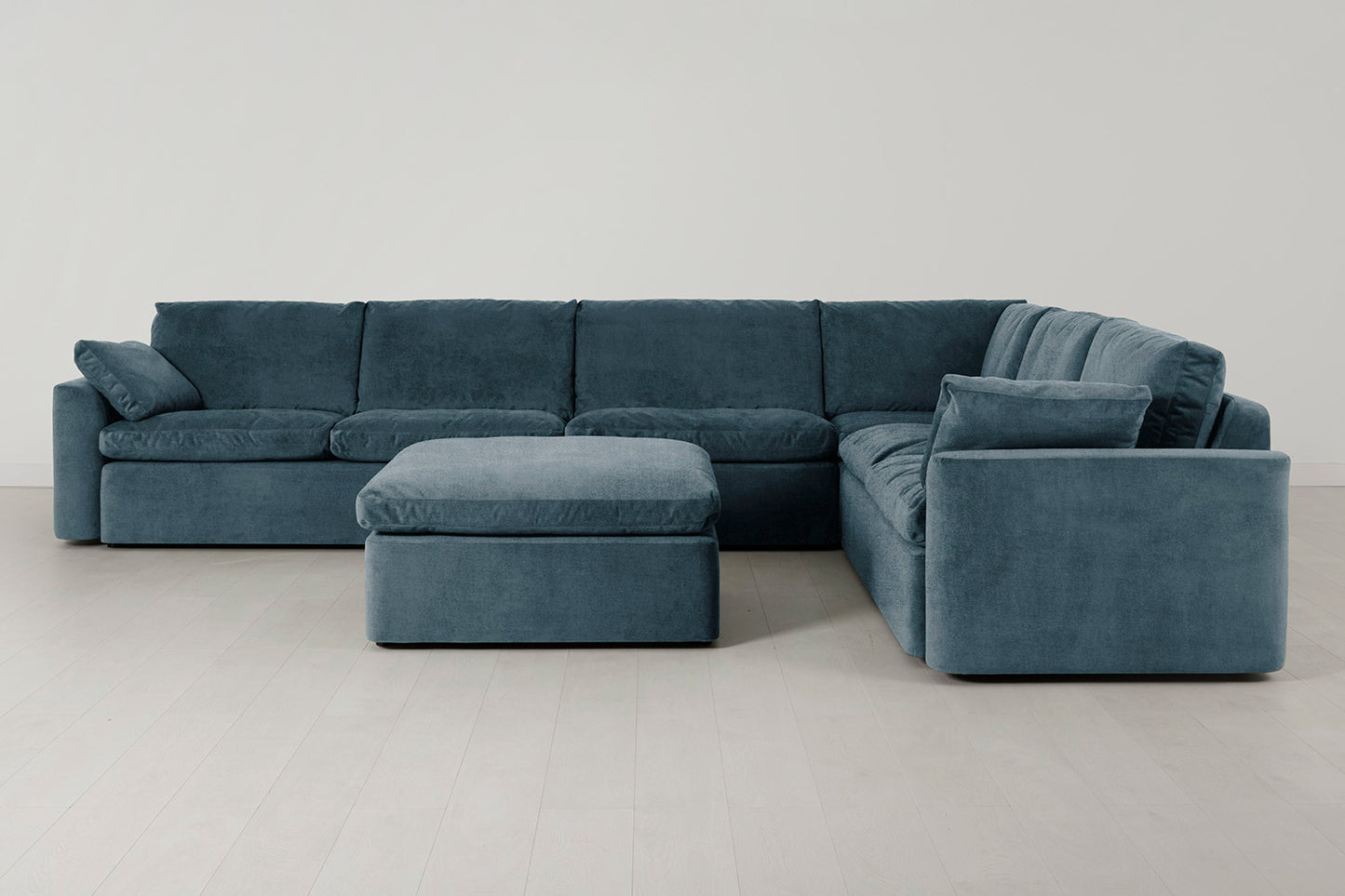 Model 13 Large Corner Sofa with Ottoman, Hydro