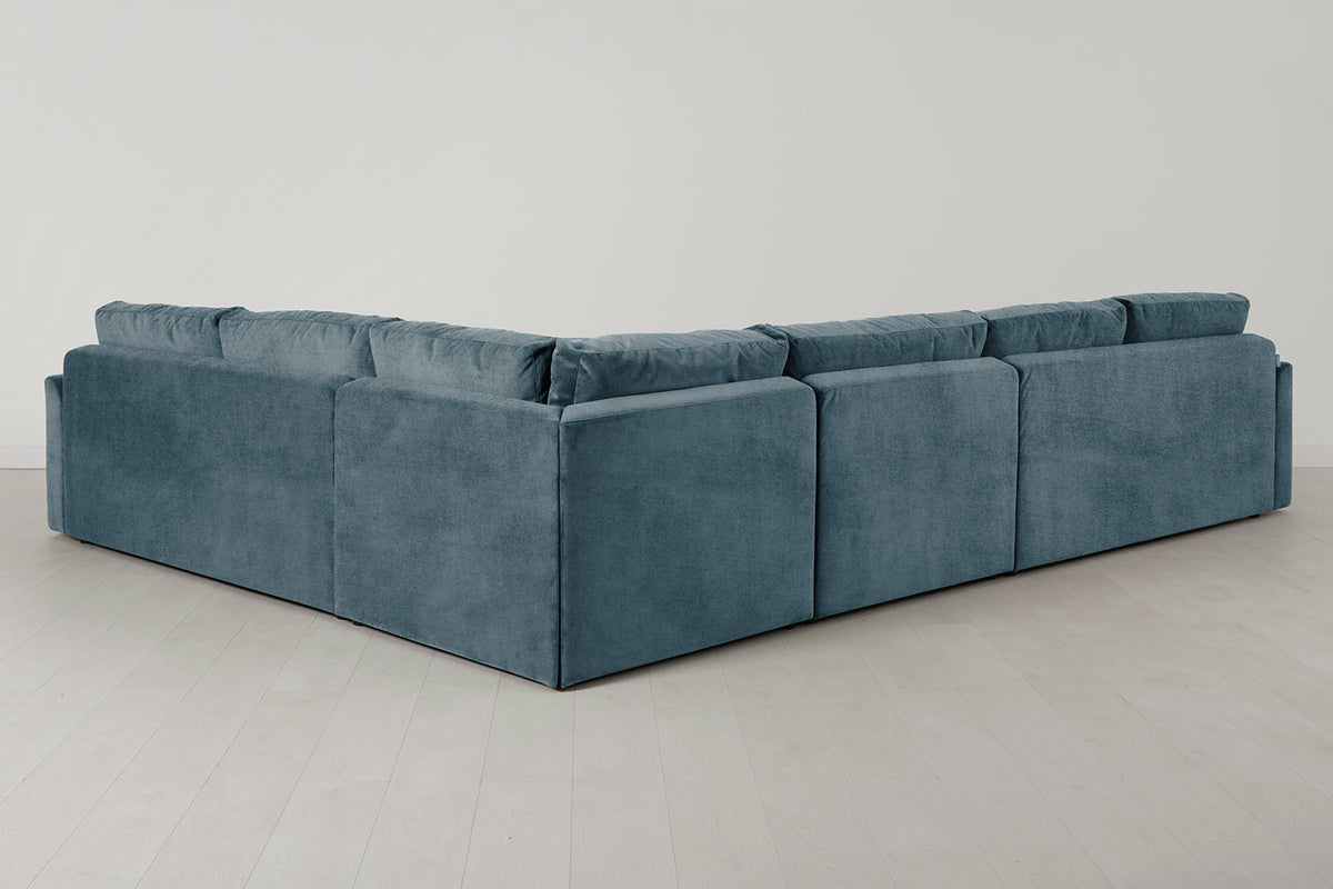 Model 13 Large Corner Sofa with Ottoman, Hydro