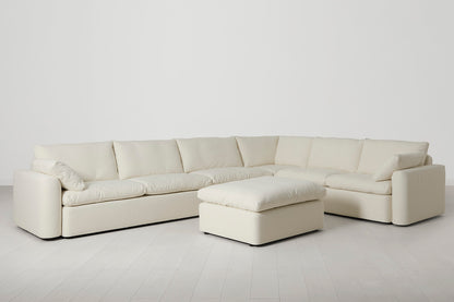 Model 13 Large Corner Sofa with Ottoman, Ivory