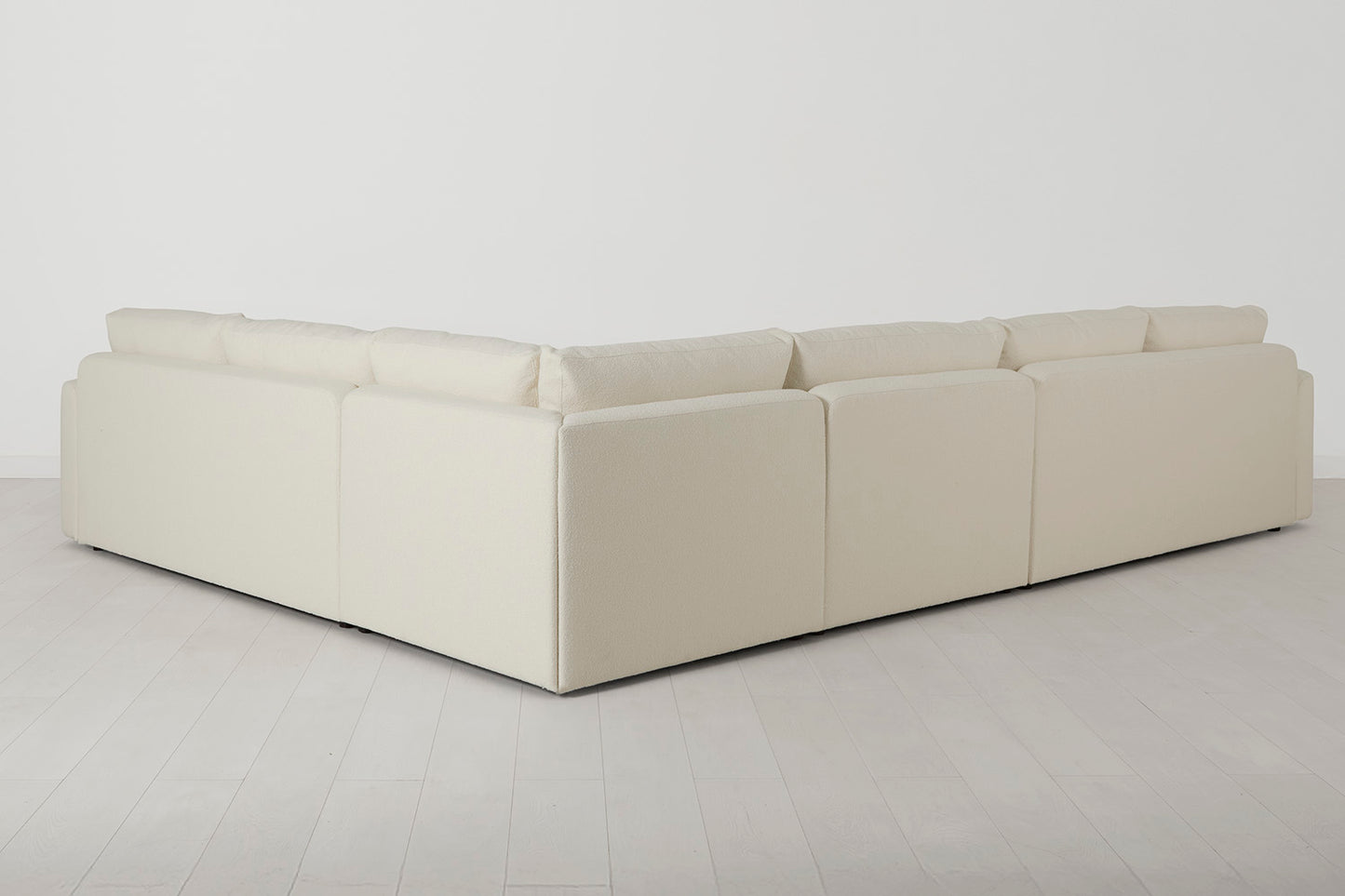 Model 13 Large Corner Sofa with Ottoman, Ivory