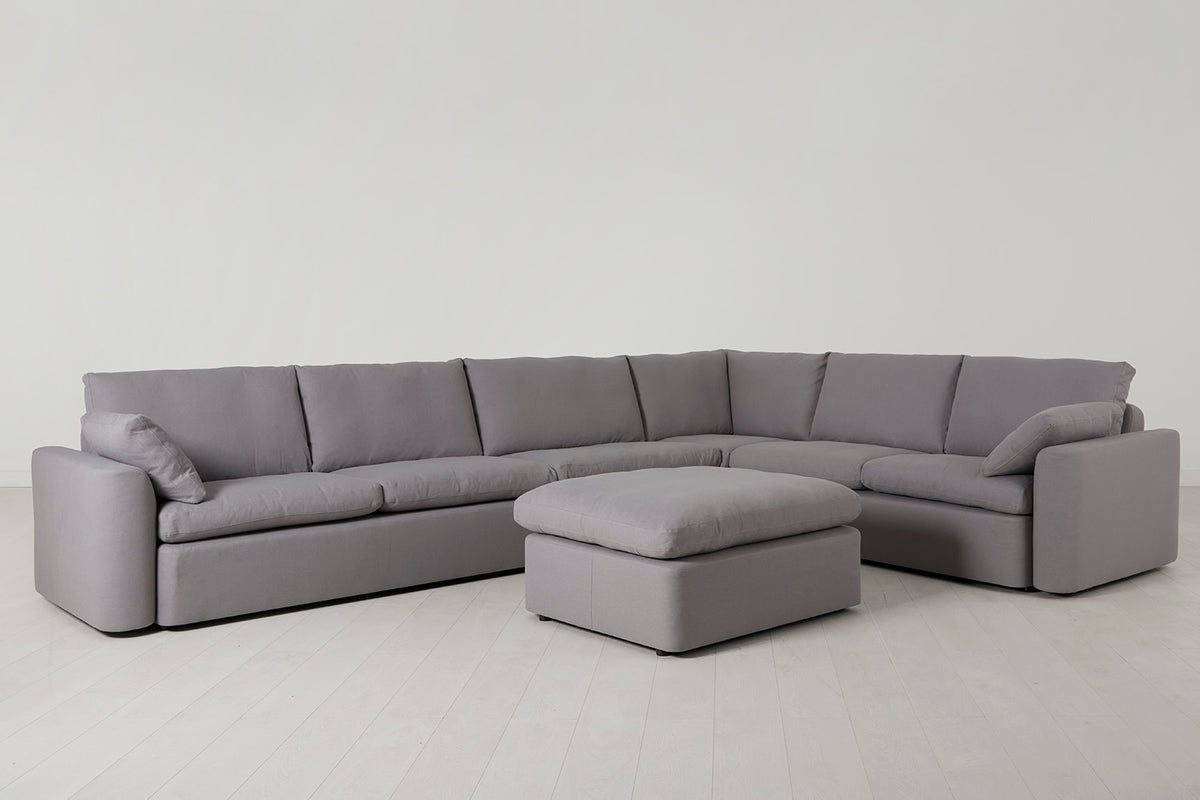 Model 13 Large Corner Sofa with Ottoman, Risso