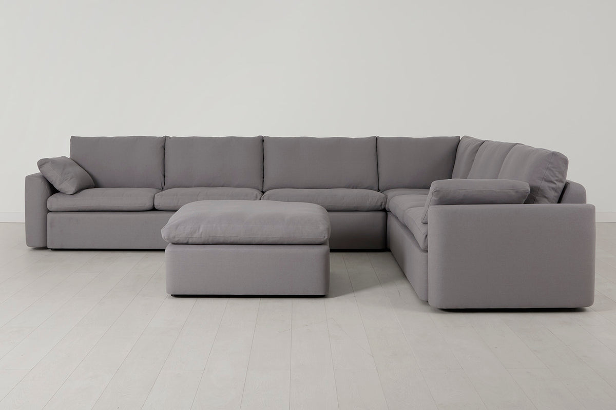 Model 13 Large Corner Sofa with Ottoman, Risso