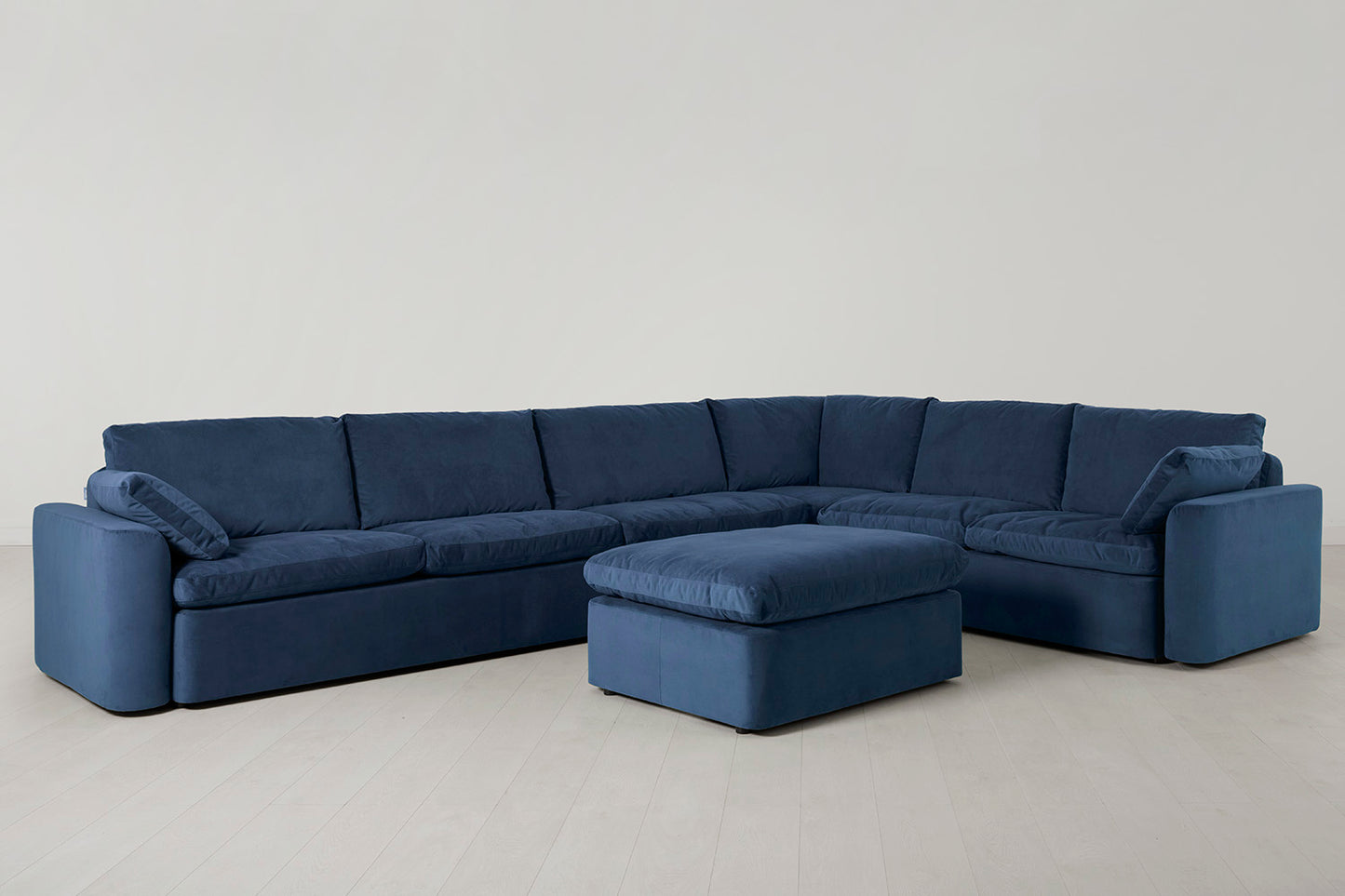 Model 13 Large Corner Sofa with Ottoman, Teal