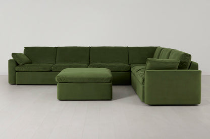 Model 13 Large Corner Sofa with Ottoman, Vine