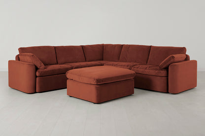 Model 13 Corner Sofa with Ottoman, Brick