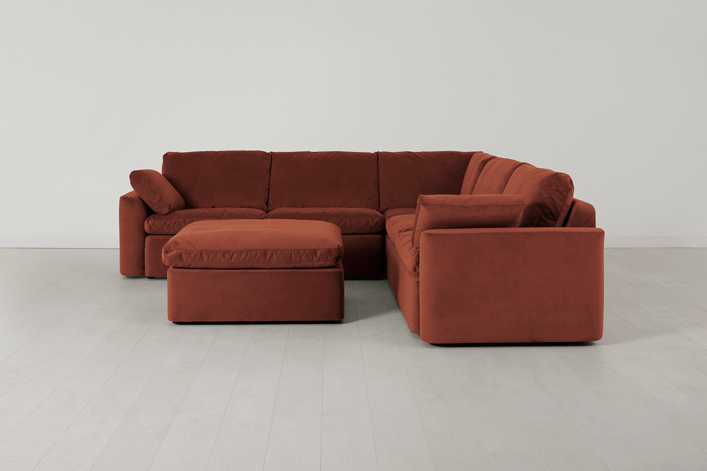 Model 13 Corner Sofa with Ottoman, Brick