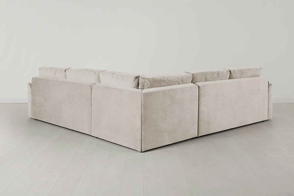 Model 13 Corner Sofa with Ottoman, Chalk