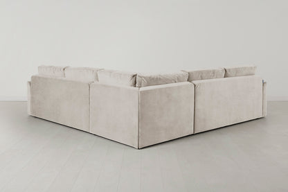 Model 13 Corner Sofa with Ottoman, Chalk
