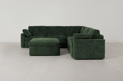 Model 13 Corner Sofa with Ottoman, Conifer