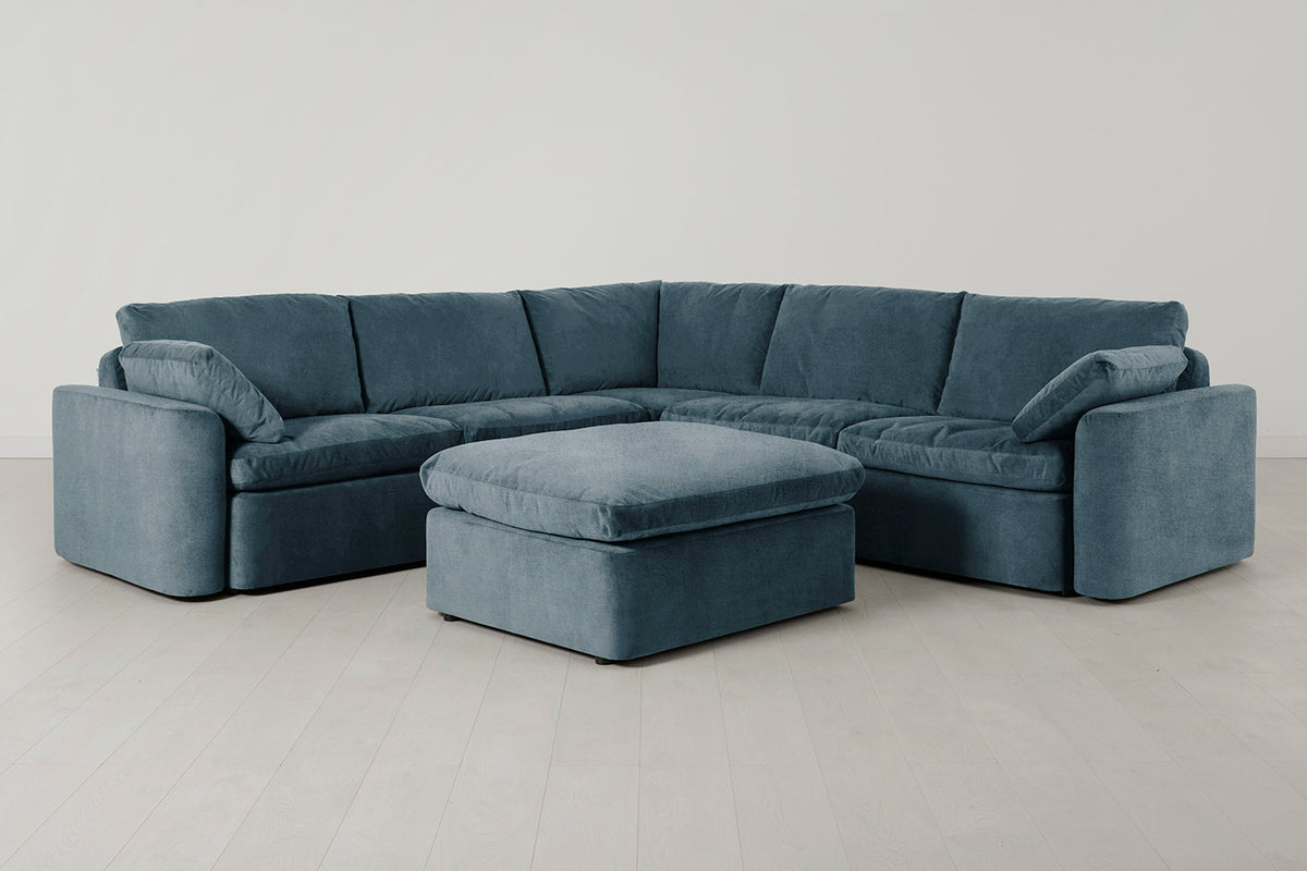 Model 13 Corner Sofa with Ottoman, Hydro