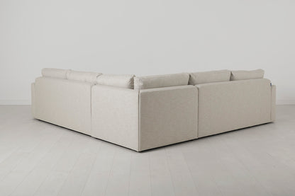 Model 13 Corner Sofa with Ottoman, Parchment