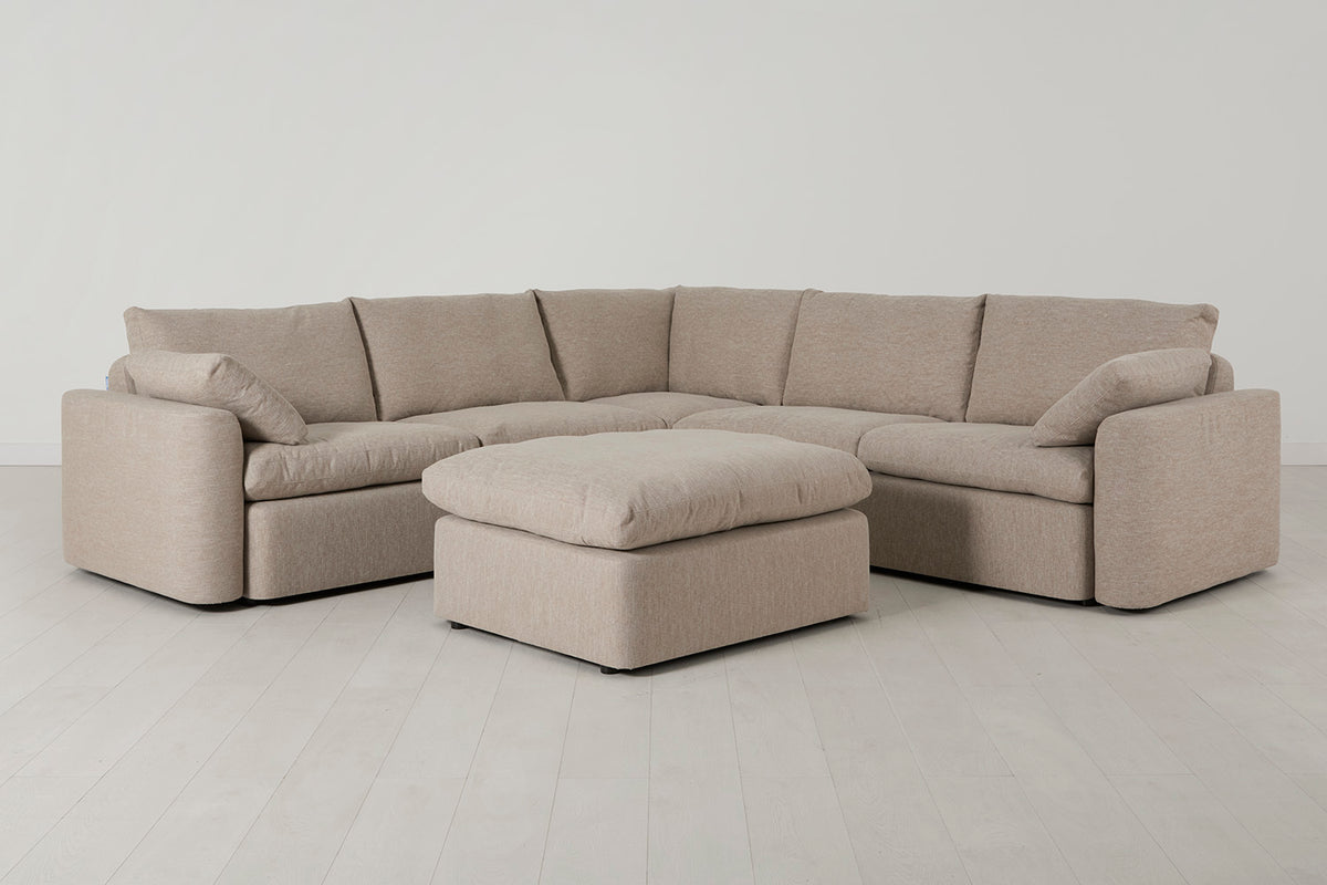 Model 13 Corner Sofa with Ottoman, Fern