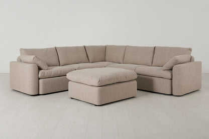 Model 13 Corner Sofa with Ottoman, Pumice