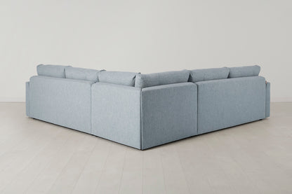Model 13 Corner Sofa with Ottoman, Seaglass