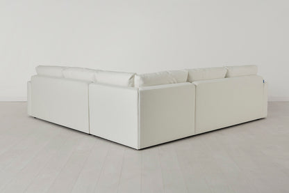 Model 13 Corner Sofa with Ottoman, White