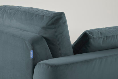 Model 13 Corner Sofa with Ottoman, Petrol