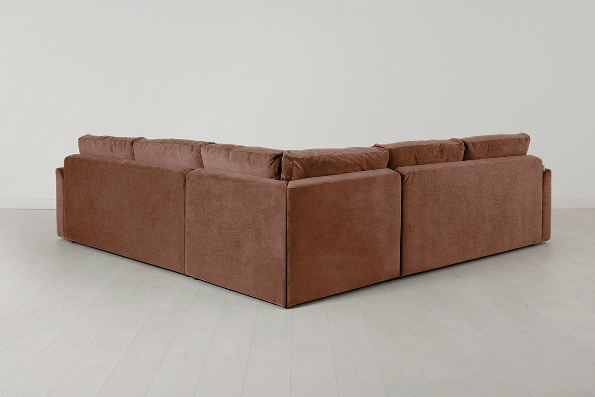 Model 13 Corner Sofa with Ottoman, Russet