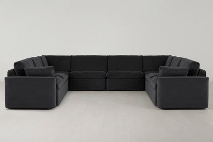 Model 13 U Shaped Sofa, Charcoal