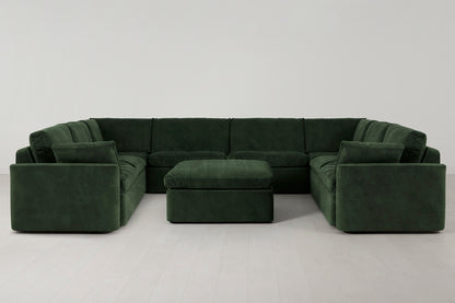 Model 13 U Shaped Sofa with Ottoman, Conifer