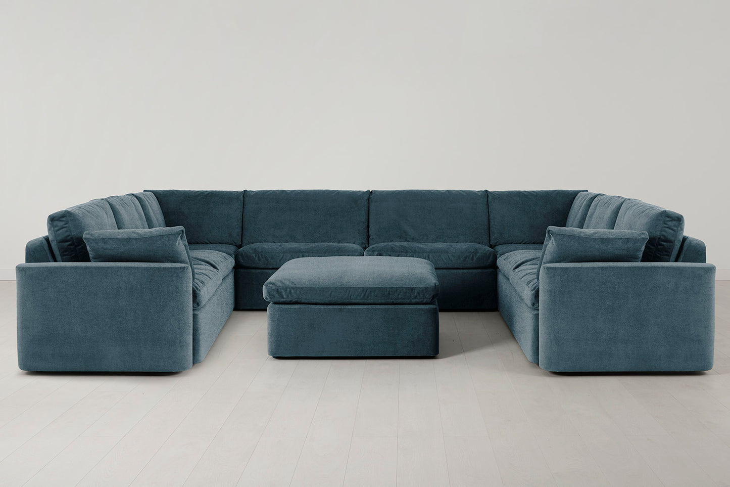 Model 13 U Shaped Sofa with Ottoman, Hydro