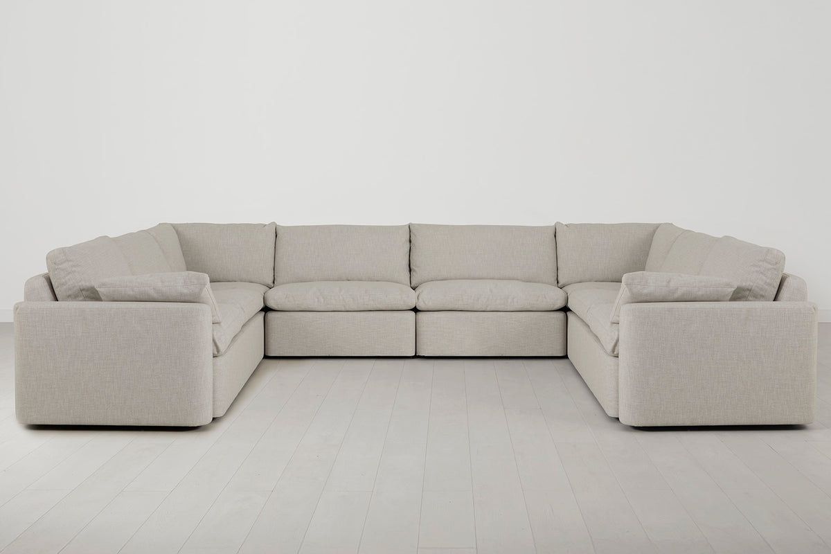 Model 13 U Shaped Sofa, Parchment
