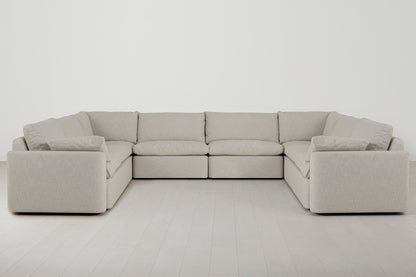 Model 13 U Shaped Sofa, Parchment