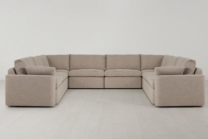 Model 13 U Shaped Sofa, Pumice